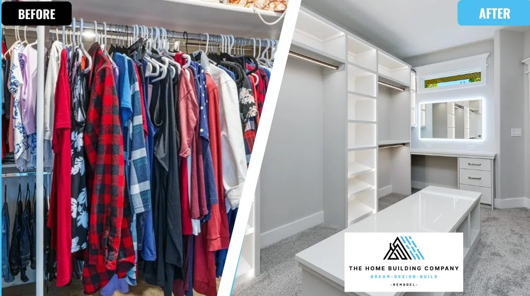 Closet organization before and after