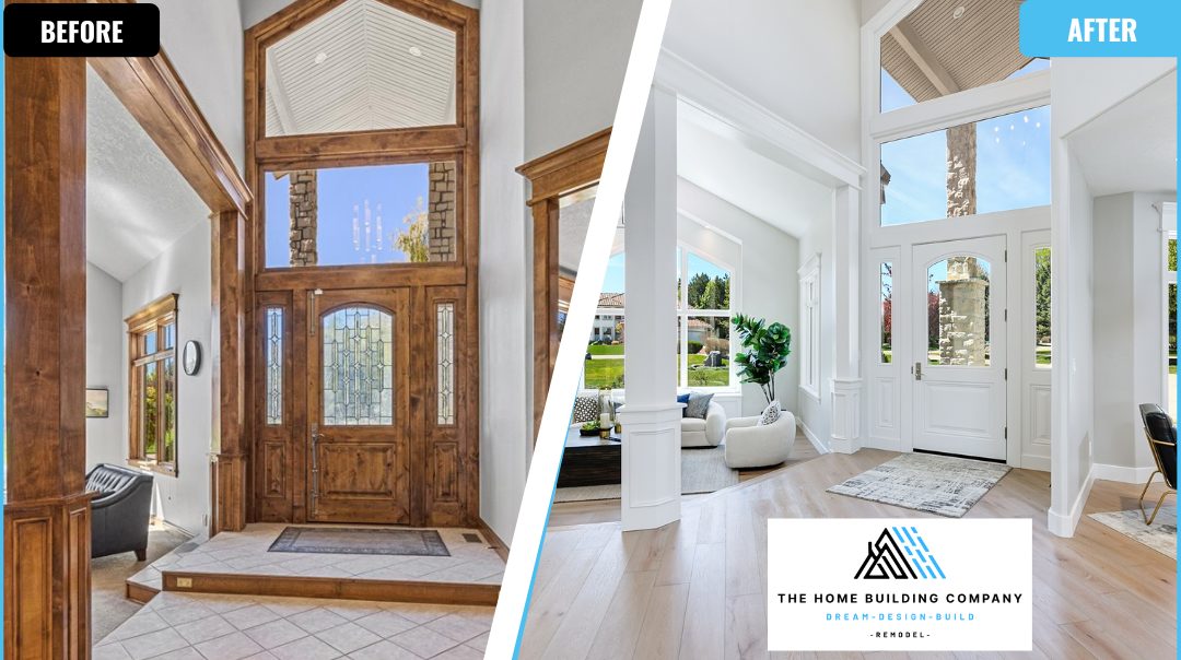 Entryway before and after
