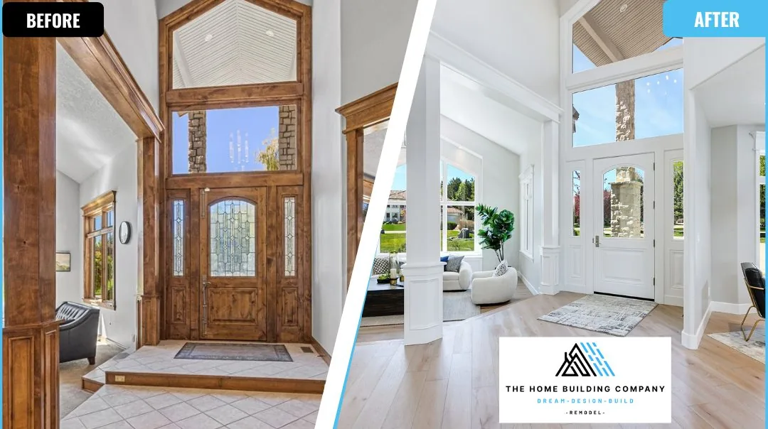 Entryway before and after