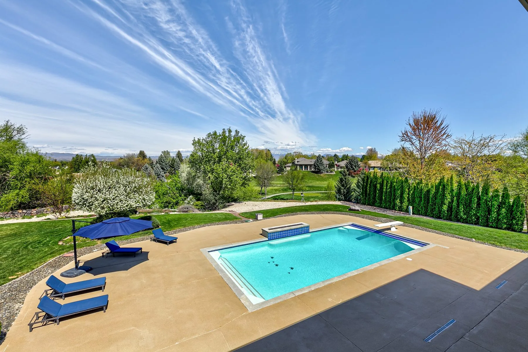 Backyard pool area